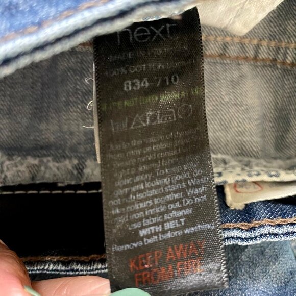 Next Wide Leg Baggy Boyfriend Jean Women's Size 14R Retro Y2K Academia Comfort‎ - Picture 11 of 11